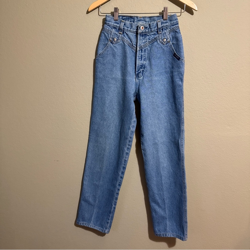 Vintage Rocky Mountain Jeans Womens 27 Blue High Rise Western  Rodeo Tapered